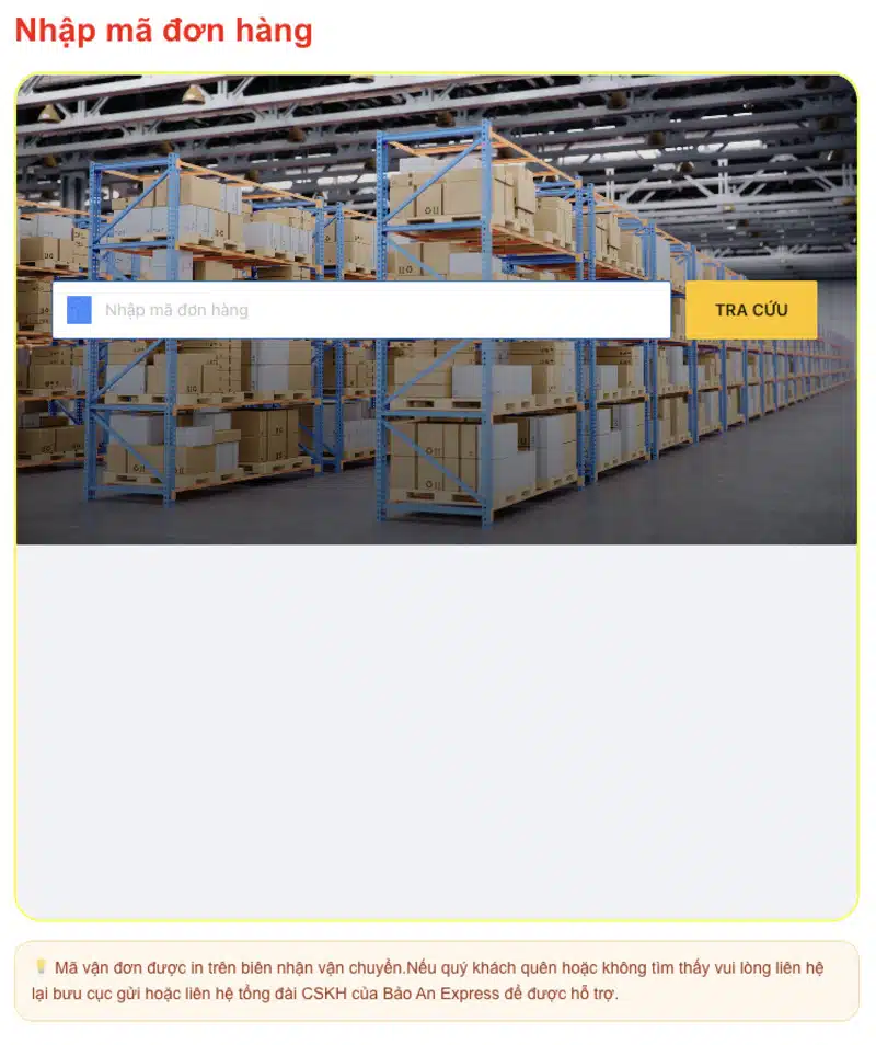 Gửi hàng toàn quốc có tracking – Theo dõi đơn hàng dễ dàng Bảo An Express - Gửi hàng toàn quốc có tracking, theo dõi đơn hàng dễ dàng
